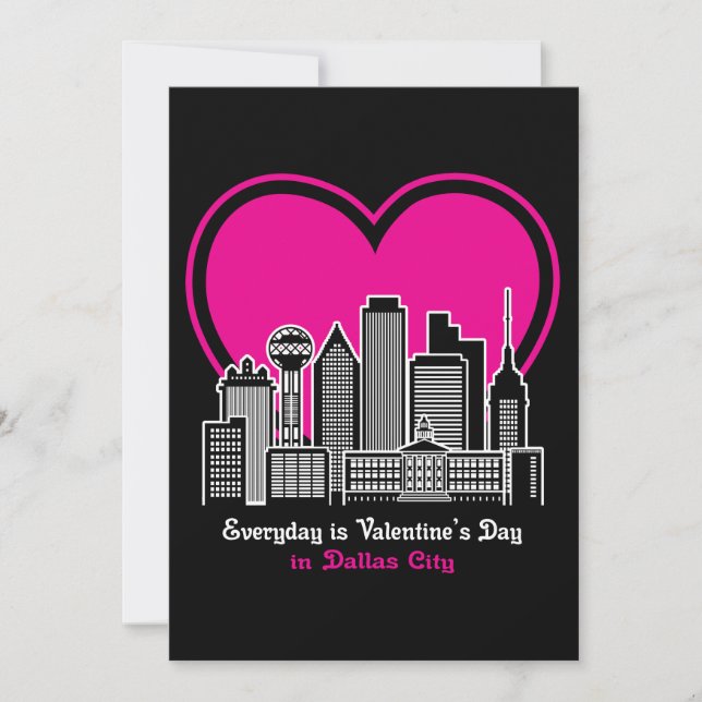 Valentine's Day in Dallas City Invitation (Front)