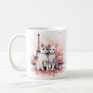 Valentine's Day in Paris - Couple of cats - Mug