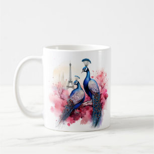 Valentine's Day in Paris - Couple of peacocks- Mug