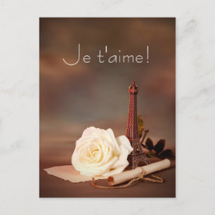 Valentine's Day in Paris Holiday Postcard