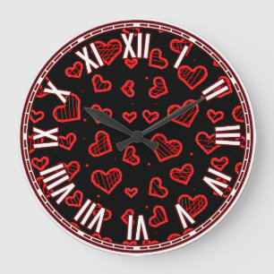 Valentine's Day Inspired Design Large Clock
