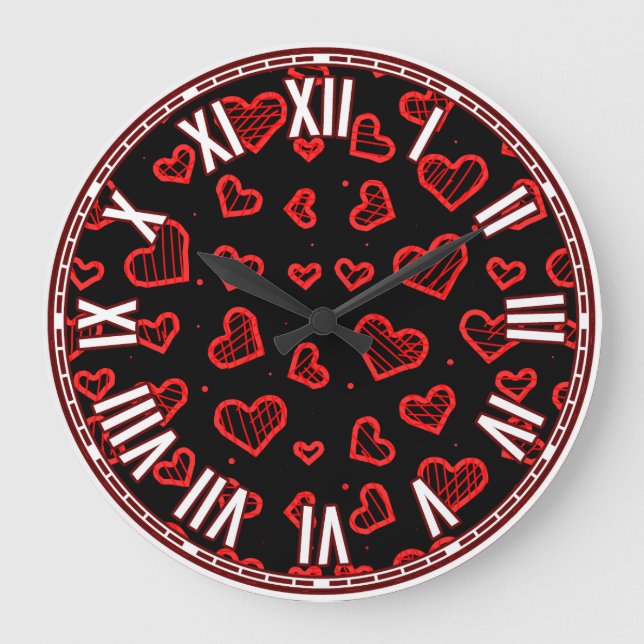 Valentine's Day Inspired Design Large Clock (Front)