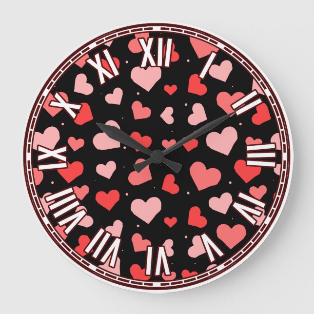 Valentine's Day Inspired Design Large Clock (Front)