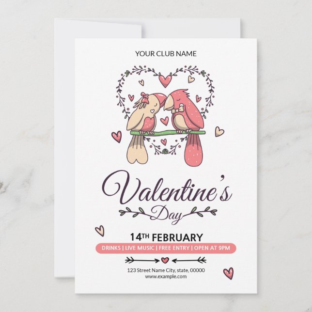 Valentine's Day Invitation Flyer (Front)