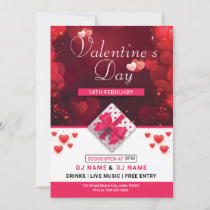Valentine's Day Invitation Flyer