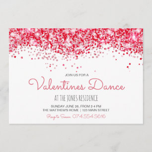 Valentines Day Invitation, Valentine Dance Invitation