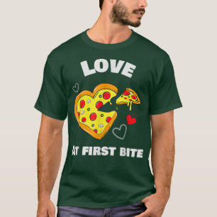 Valentines Day Italian Love At First Bite Pizza Gi T-Shirt