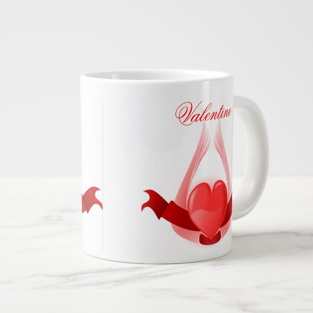 VALENTINES DAY JUMBO HEART MUGS - BEST GIFTS LOVE (Front Right)