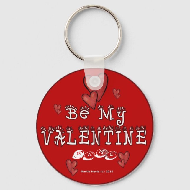Valentine's Day Keychain (2a) - Personalise (Front)