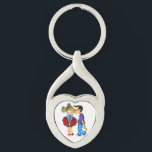 Valentine's Day Keychain Gift Romantic Couple Kiss<br><div class="desc">Cute Romantic Couple - Love - Valentine's Day Kiss Boy and Girl - Fun Painting - Choose / Add Your Unique Text / Name / Colour - Make Your Special Gift - Resize and move or remove / add elements - image / text with customisation tool. Painting and Design by...</div>