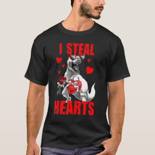 Valentines Day Kids Trex I Steal Hearts for Boys G T-Shirt
