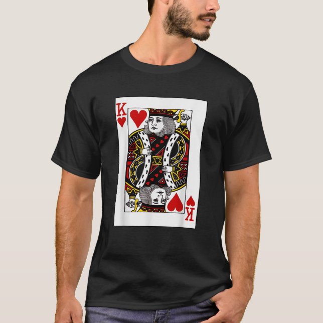 Valentines Day King of Hearts Card Couples Gift Id T-Shirt (Front)