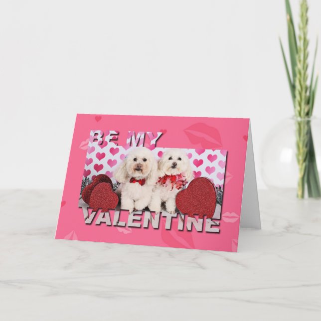 Valentine's Day - Kirby & Shelby - Poodles Holiday Card (Front)