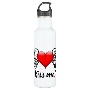 Valentines Day Kiss Me 24.Oz Water Bottle