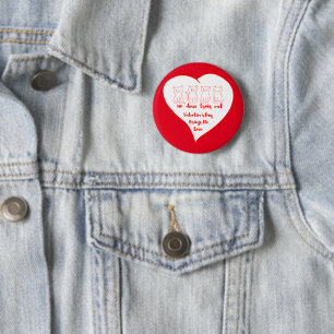 Valentines Day Kitten - Un Deux Trois Cat 6 Cm Round Badge