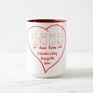 Valentines Day Kitten - Un Deux Trois Cat Mug