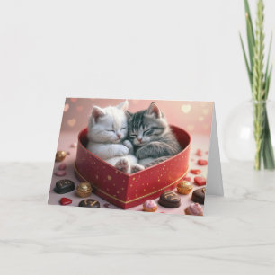 Valentine's Day Kittens In a Candy Box Card