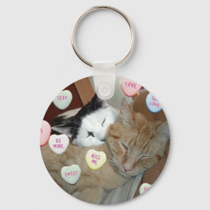 Valentine's Day Kittens Key Ring