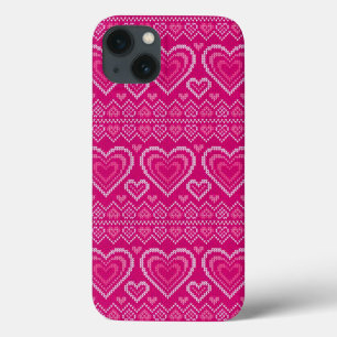 Valentine's Day Knitted Pattern 2 iPhone 13 Case