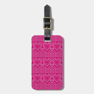 Valentine's Day Knitted Pattern 2 Luggage Tag