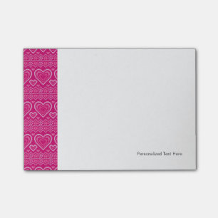 Valentine's Day Knitted Pattern 2 Post-it Notes