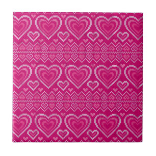 Valentine's Day Knitted Pattern 2 Tile