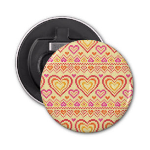 Valentine's Day Knitted Pattern Bottle Opener