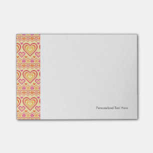 Valentine's Day Knitted Pattern Post-it Notes