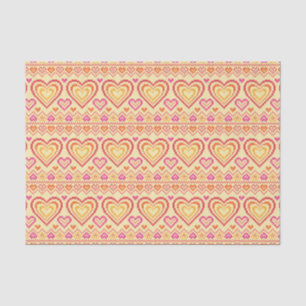 Valentine's Day Knitted Pattern Tissue Paper