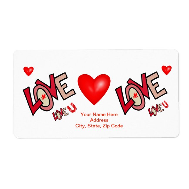 Valentine's Day Labels (Front)