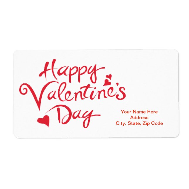 Valentine's Day Labels (Front)