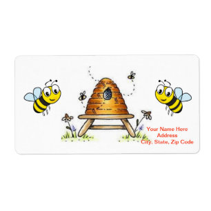 Valentine's Day Labels Bumblebee