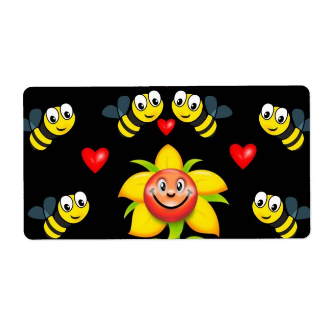 Valentine's Day Labels Bumblebee (Front)