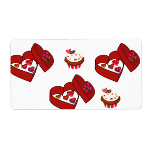 Valentine's Day Labels Chocolate