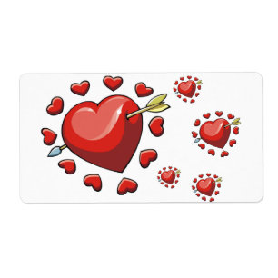 Valentine's Day Labels Heart