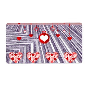 Valentine's Day Labels Heart
