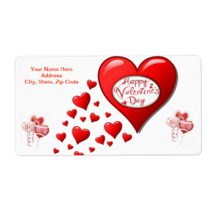 Valentine's Day Labels Heart