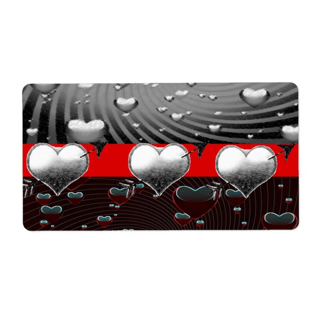 Valentine's Day Labels Heart (Front)