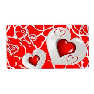 Valentine's Day Labels Heart