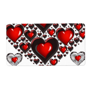 Valentine's Day Labels Heart