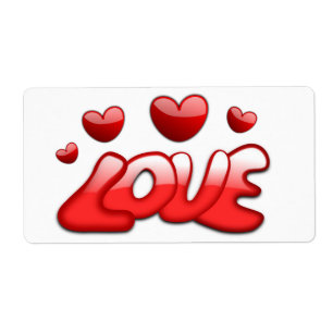 Valentine's Day Labels Heart