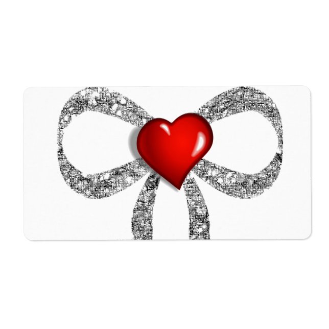 Valentine's Day Labels Heart (Front)