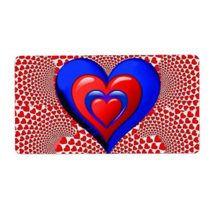 Valentine's Day Labels Heart