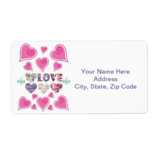 Valentine's Day Labels Heart