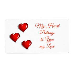 Valentine's Day Labels Heart