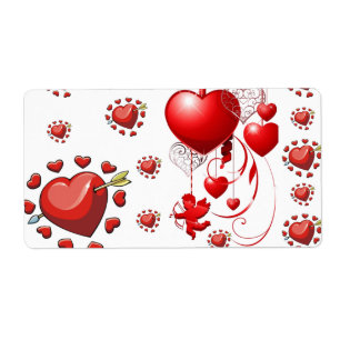 Valentine's Day Labels Heart