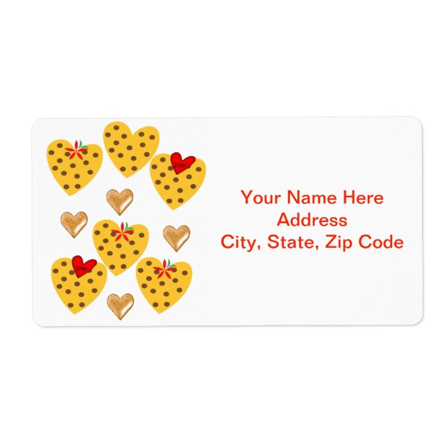 Valentine's Day Labels Hearts  (Front)