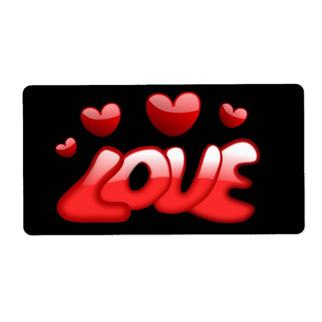 Valentine's Day Labels Hearts (Front)