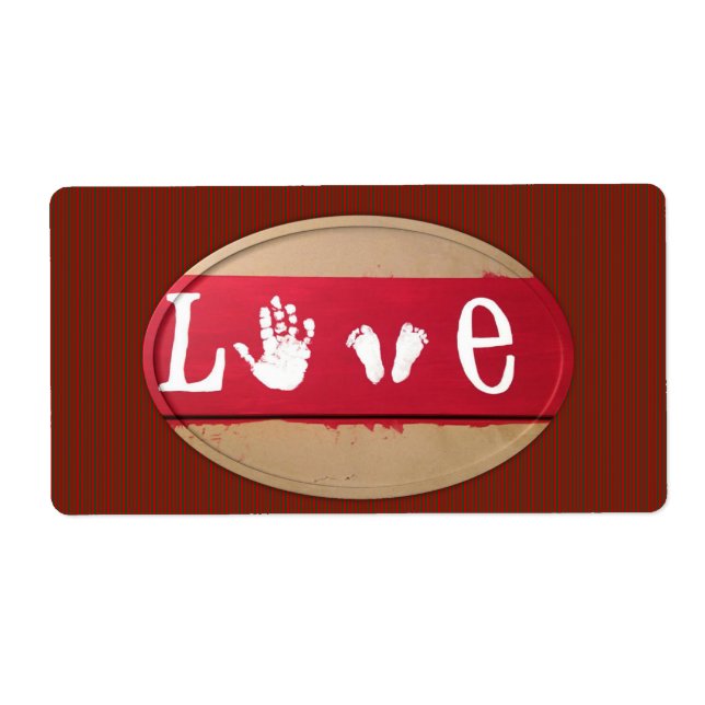 Valentine's Day Labels Love (Front)