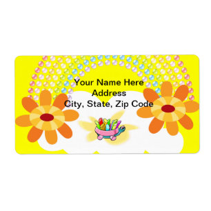 Valentine's Day Labels Rainbow